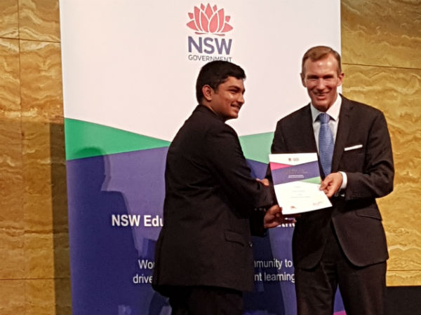 Two Tamil students achieved 1st and 2nd places in the New South Wales state Two Tamil students achieved 1st and 2nd places in the New South Wales state