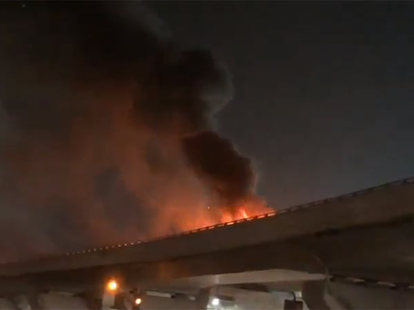 Cart burnt near Chennai airport Cart burnt near Chennai airport