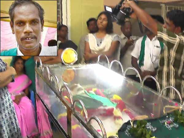 Local people are paying tribute to Nel Jayaramans body