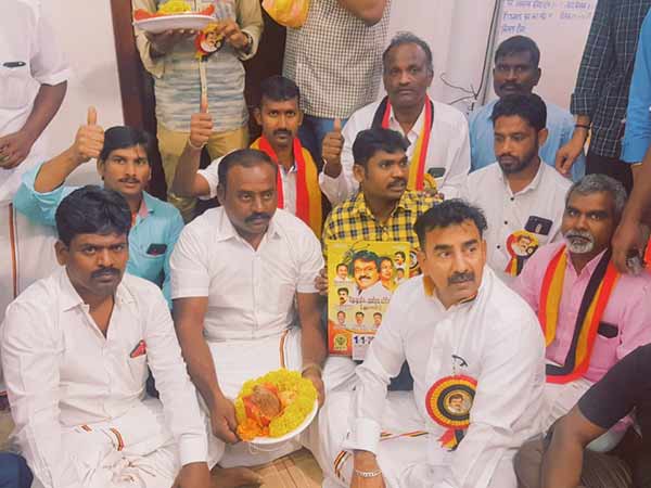 DMDK cadres celebrates pongal festival in dubai and they distributed pongal to everyone DMDK cadres celebrates pongal festival in dubai and they distributed pongal to everyone