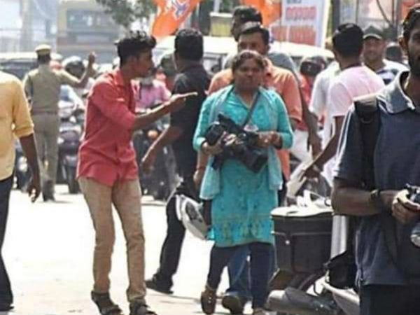 ஊடகப் பெண் ஒளிப்பதிவாளர் மீது தாக்குதல்... கேரளாவில் களேபரம்