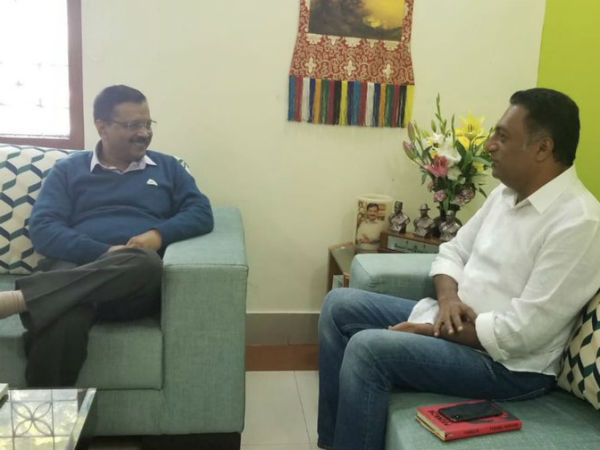 Prakash Raj meets Delhi CM Aravind Kejriwal Prakash Raj meets Delhi CM Aravind Kejriwal