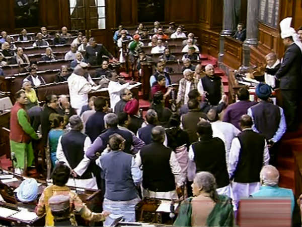 AIADMK MPs stage walk out from the Rajya Sabha to oppose 10% reservation AIADMK MPs stage walk out from the Rajya Sabha to oppose 10% reservation