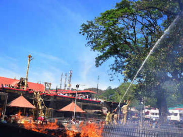 Old banyan tree flared at Sabarimala Ayyappan Temple Old banyan tree flared at Sabarimala Ayyappan Temple