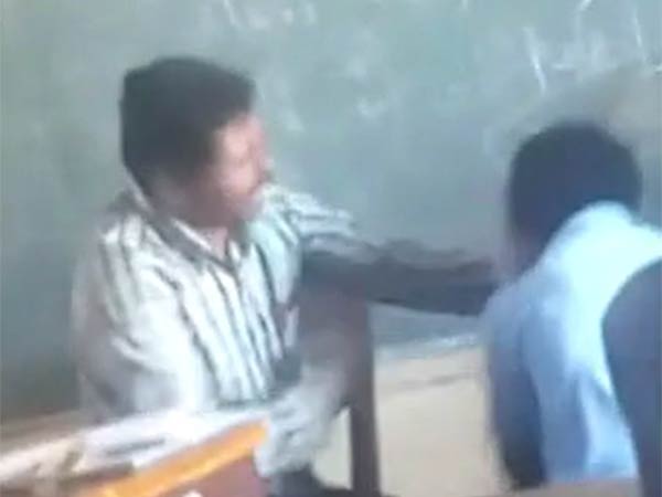 School teacher severely beats student near Arani School teacher severely beats student near Arani