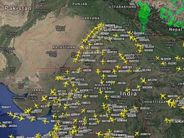 Indian Airspace is busy and open Indian Airspace is busy and open