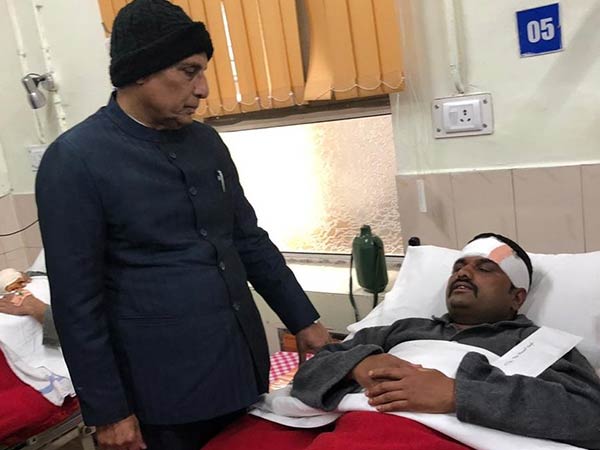 Rajnath Singh meets injured CRPF personnel Rajnath Singh meets injured CRPF personnel