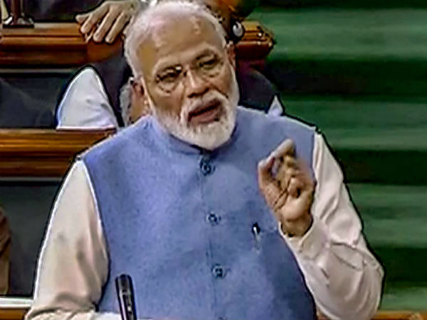 PM Narendra Modi referring Rahul Gandhi at his Lok sabha speech PM Narendra Modi referring Rahul Gandhi at his Lok sabha speech