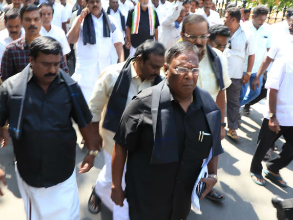 CM Narayanaswamy Dharna.. tomorrows Bandh postponed CM Narayanaswamy Dharna.. tomorrows Bandh postponed