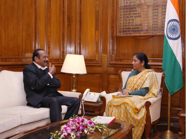 Image result for Vaiko with nirmala seetharaman