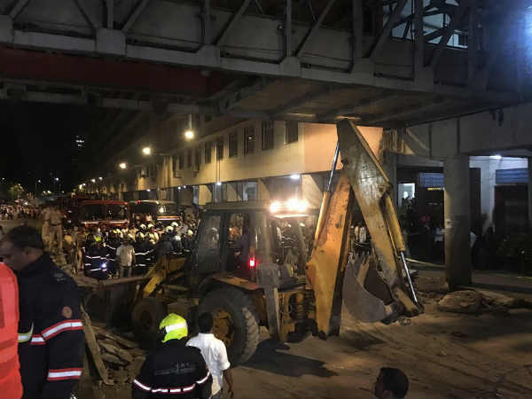 Mumbai: A foot over bridge near Chhatrapati Shivaji Maharaj Terminus (CSMT) railway station has collapsed. Mumbai: A foot over bridge near Chhatrapati Shivaji Maharaj Terminus (CSMT) railway station has collapsed.