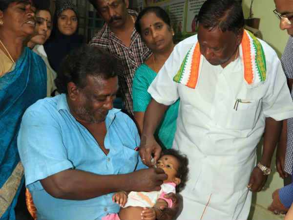polio drops camp held in puducherry polio drops camp held in puducherry