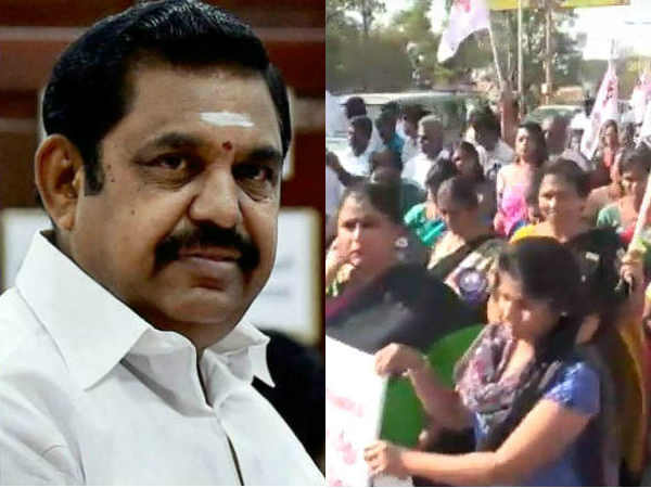 Pollachi rape: Protest in front of CM Edappadi Palanisamy house Pollachi rape: Protest in front of CM Edappadi Palanisamy house