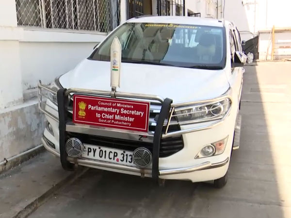 puducherry ministers handover their govt cars puducherry ministers handover their govt cars