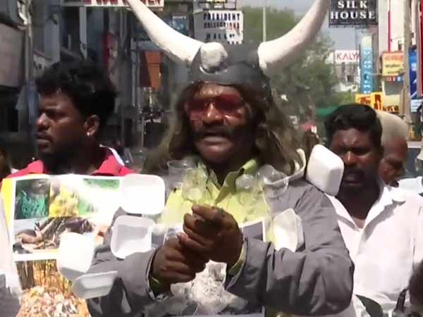 Puducherry man goes rally against Plastic usage Puducherry man goes rally against Plastic usage