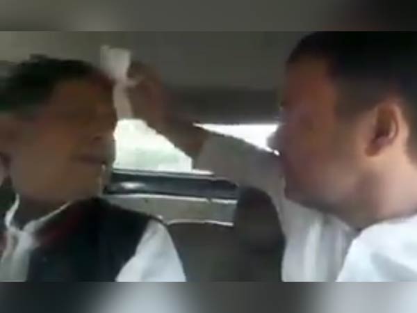 Congress president Rahul Gandhi rescued injured journalist Congress president Rahul Gandhi rescued injured journalist