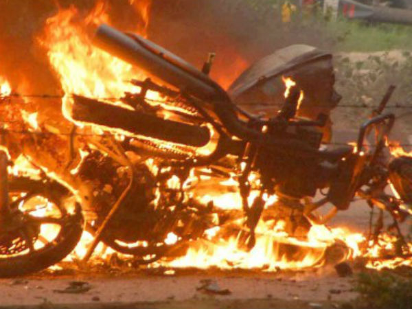 Atrocities in Midnight at salem... Mystery persons burned 8 Motorcycles Atrocities in Midnight at salem... Mystery persons burned 8 Motorcycles