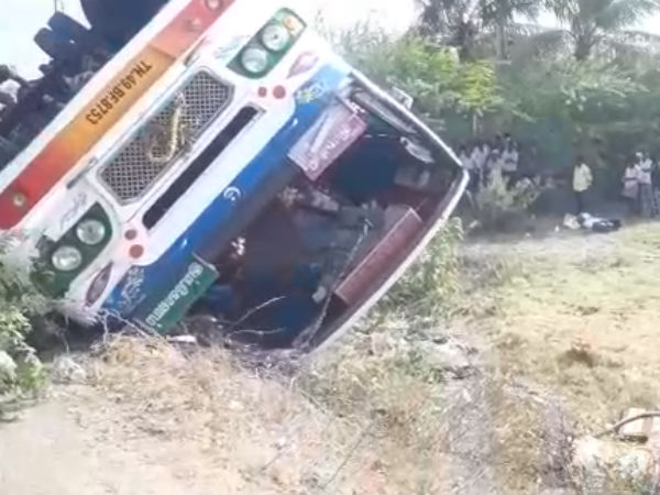 Bus accident near Tanjore kills 2 Bus accident near Tanjore kills 2