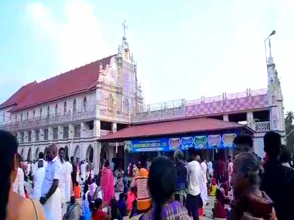 Edathua church festival Near Kanyakumari, Devotees worship Edathua church festival Near Kanyakumari, Devotees worship