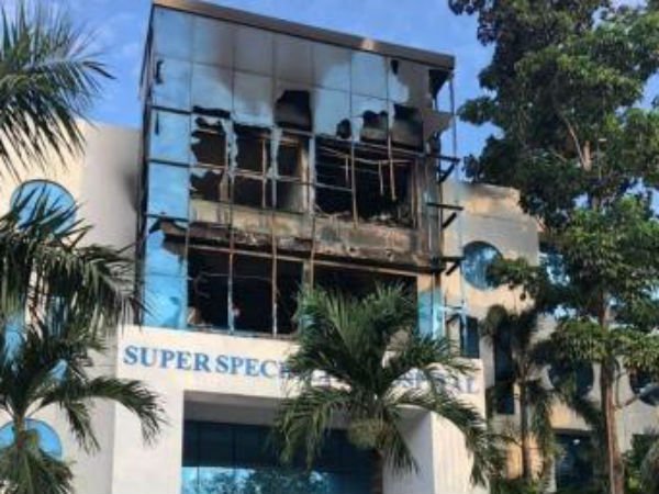 Fire accident in Chennai private hospital .. luckely patients survived Fire accident in Chennai private hospital .. luckely patients survived