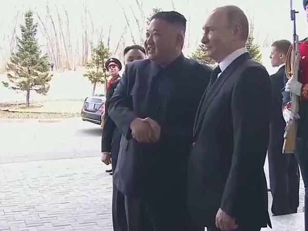 Russia: North Korean leader Kim Jong Un and Russian President Vladimir Putin meet in Vladivostok. Russia: North Korean leader Kim Jong Un and Russian President Vladimir Putin meet in Vladivostok.