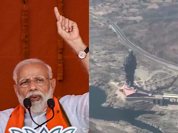 PM Modi viewed Sardar Patel Statue in flight PM Modi viewed Sardar Patel Statue in flight