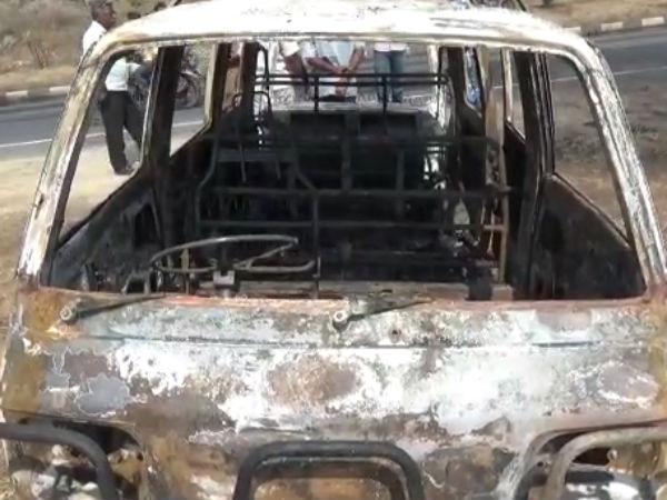 Car caught fire in Salem Car caught fire in Salem