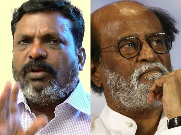 Thol.Thirumavalavan, slams Rajinikanth Thol.Thirumavalavan, slams Rajinikanth