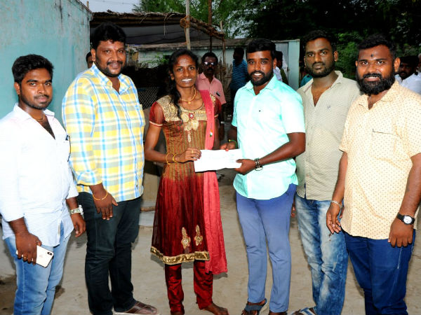 Actor Vijay Sethupathi sponsored Rs 5 lakh To Gomathi Marimuthu Actor Vijay Sethupathi sponsored Rs 5 lakh To Gomathi Marimuthu