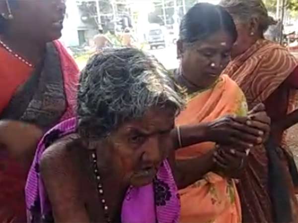 103 years old Thulasiammal cast her vote in Pappampatti 103 years old Thulasiammal cast her vote in Pappampatti