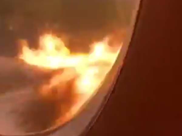 A video which goes viral on fire accident on Russian aeroplane A video which goes viral on fire accident on Russian aeroplane