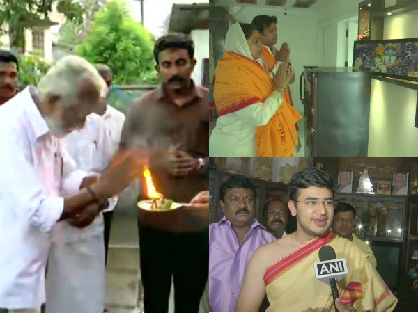 BJP Candidates offer prayers BJP Candidates offer prayers