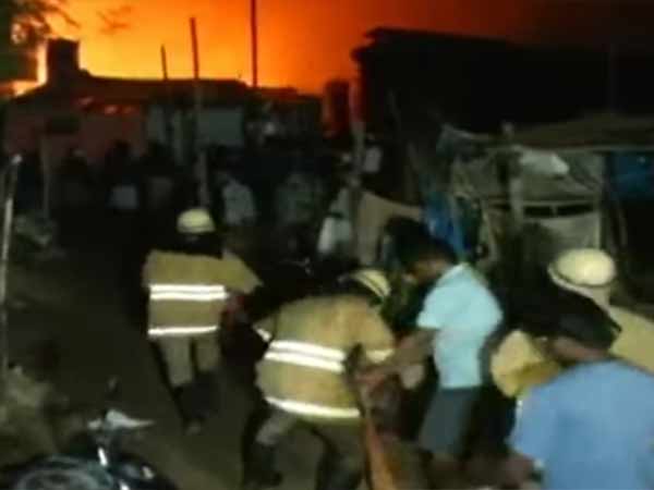 Fire accident happened at Dumil Kuppam Fire accident happened at Dumil Kuppam