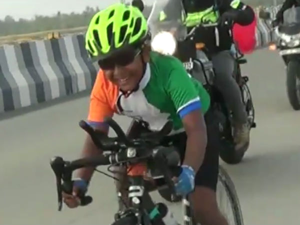 7-year-old boy record driving bicycle with non stop and crossed 82 km 7-year-old boy record driving bicycle with non stop and crossed 82 km