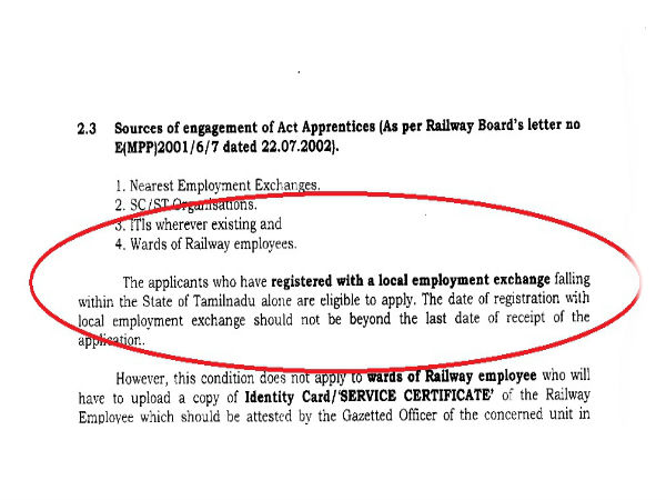 ICF Recruitments only for TN Emplyoment Exchanges Registers ICF Recruitments only for TN Emplyoment Exchanges Registers
