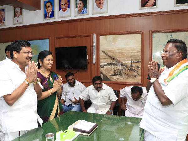 DMKs strength in the Puducherry constituency is the third highest rise by Venkatesan sworn as a MLA DMKs strength in the Puducherry constituency is the third highest rise by Venkatesan sworn as a MLA