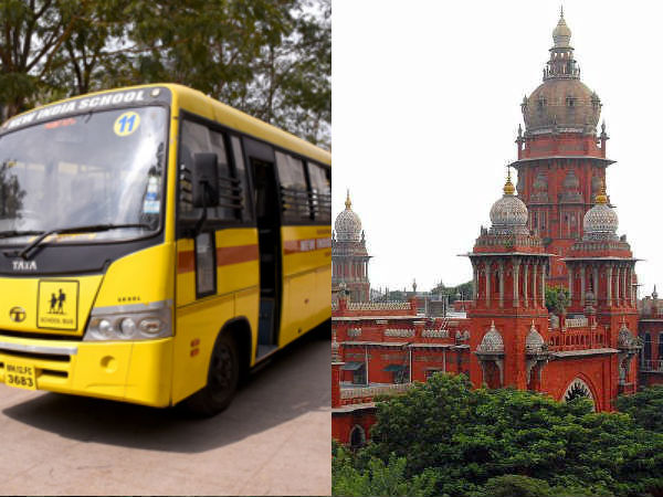 In the case of CCTV, GPS fixed in school vechiles .. High Court order School Education department will respond In the case of CCTV, GPS fixed in school vechiles .. High Court order School Education department will respond