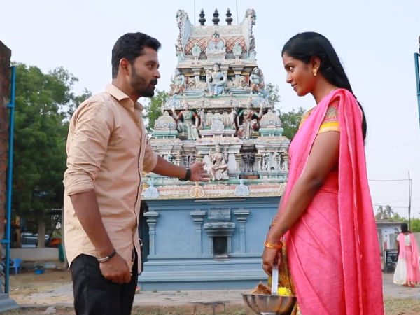 Kannamma comes to meet Barathi Kannamma comes to meet Barathi