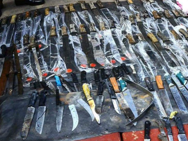 swords, fire arms explosives recovered from Mosques in Sri Lanka swords, fire arms explosives recovered from Mosques in Sri Lanka
