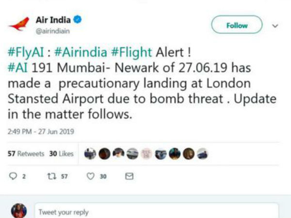 Bomb Threat: Air India flight makes emergency landing in London Bomb Threat: Air India flight makes emergency landing in London