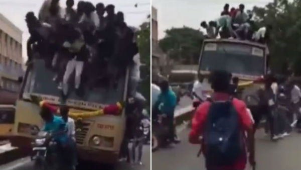 Bus Day celebration in Chennai and police arrested 17 Students Bus Day celebration in Chennai and police arrested 17 Students