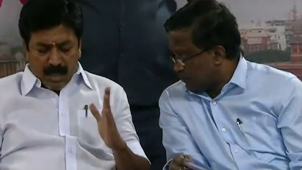 Minister CV Shanmugam argued with Law Secretary Poova lingam Minister CV Shanmugam argued with Law Secretary Poova lingam