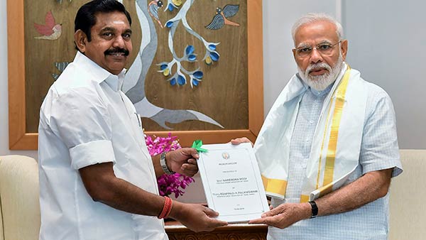 Delhi: Chief Minister palanisamy met Prime Minister Narendra Modi Delhi: Chief Minister palanisamy met Prime Minister Narendra Modi