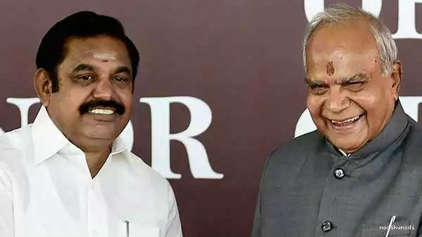 CM Edappadi Palanisamy meets Tamilnadu Governor Banwarilal purohit CM Edappadi Palanisamy meets Tamilnadu Governor Banwarilal purohit