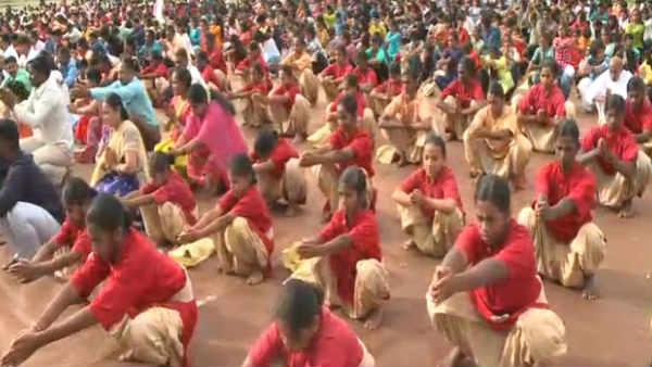 Indian Border Security Forces Yoga at the isha Yoga Center Indian Border Security Forces Yoga at the isha Yoga Center