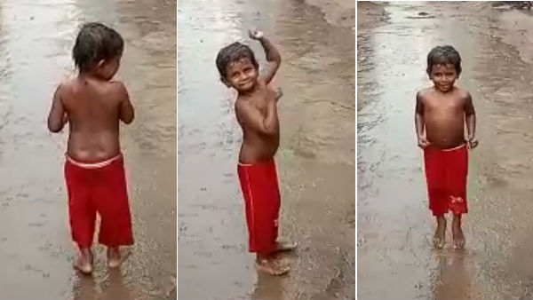 Viral Video about A Boy enjoying the rain in Street Viral Video about A Boy enjoying the rain in Street