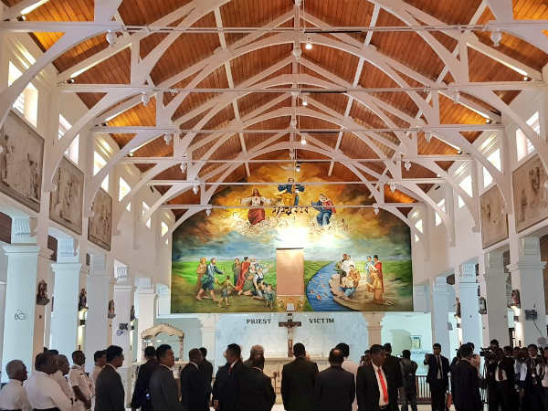 PM Modi visits Colombo St Anthony church PM Modi visits Colombo St Anthony church
