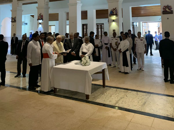PM Modi visits Colombo St Anthony church PM Modi visits Colombo St Anthony church