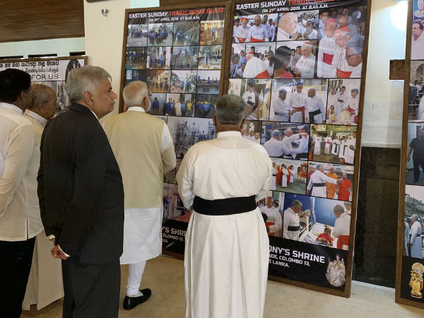 PM Modi visits Colombo St Anthony church PM Modi visits Colombo St Anthony church
