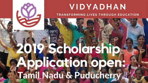 Vidyadhan 2019 scholarship application opens Vidyadhan 2019 scholarship application opens